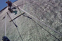 Climbing the Cables - 46° Granite