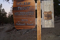 Golden Trout Wilderness Sign