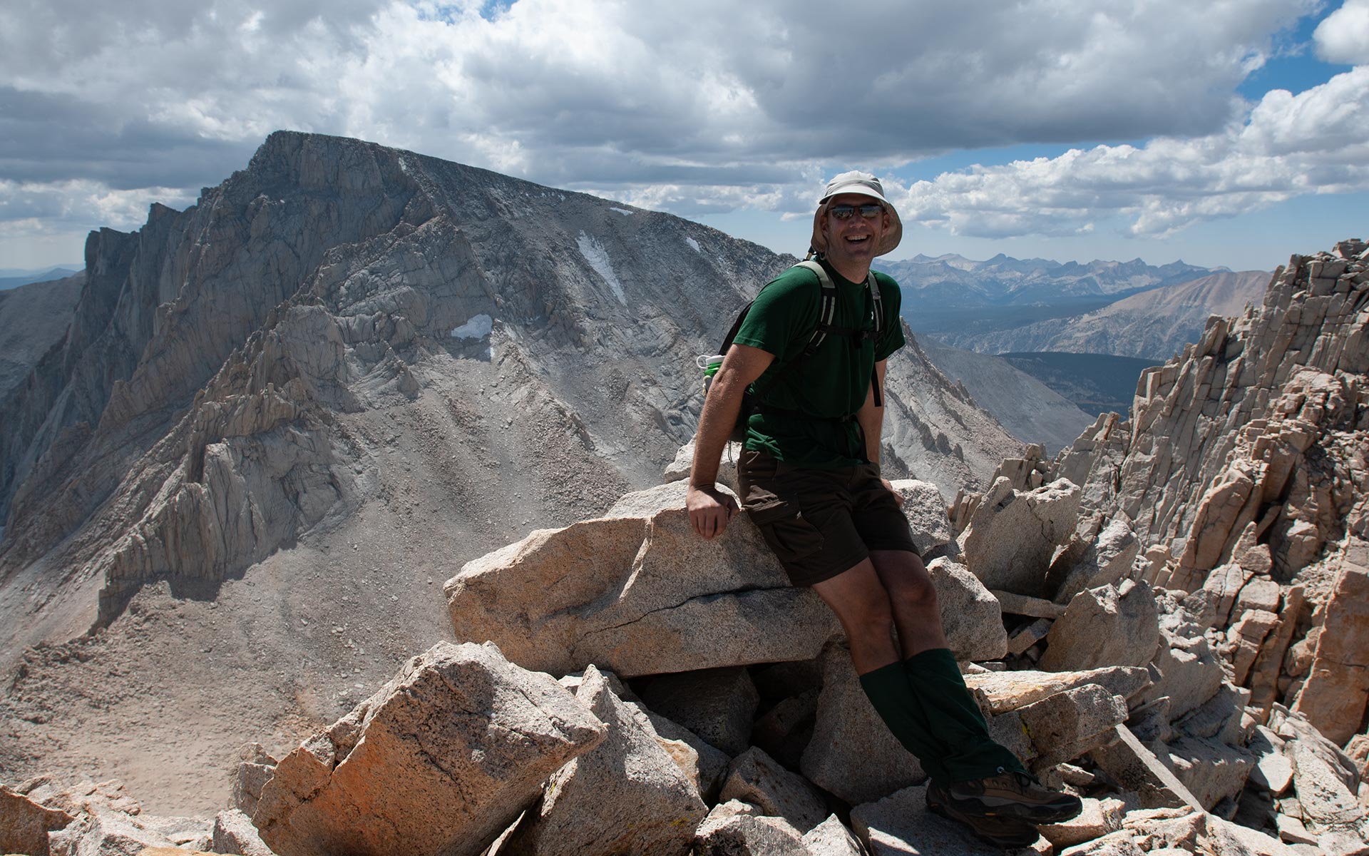 Mount Whitney's North Face from atop Mount Russell