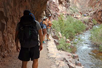 Hikers and Creek