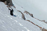 The Corsa climbing Muir's East Buttress