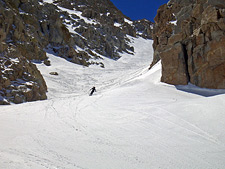 Andy Exiting the Northeast Couloir