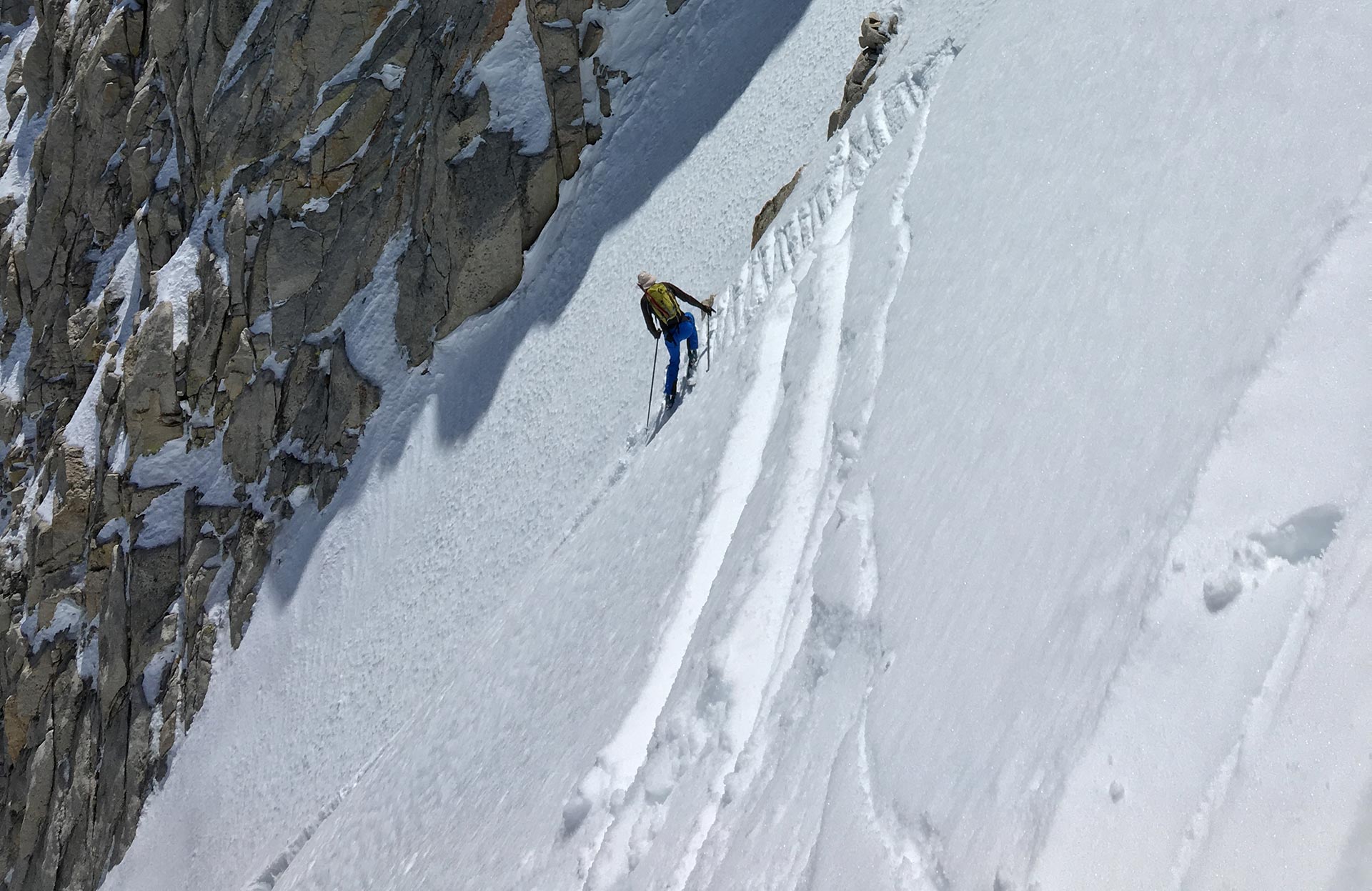 Andy Lewicky Skiing Mount Russell's Northeast Couloir