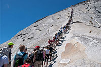 Half Dome - At the base of the cables