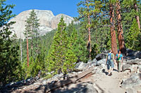 Hikers & Half Dome's South Face