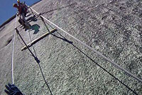 Climbing the Cables - 46° Granite