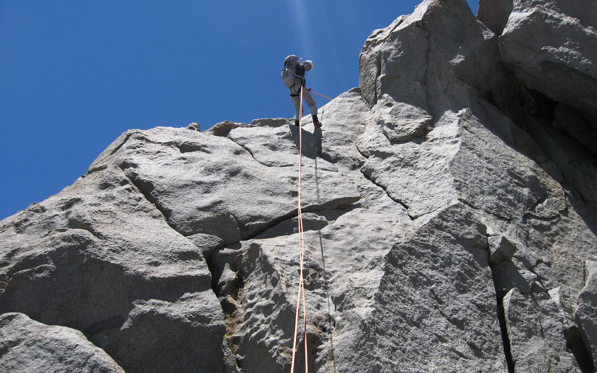 North Palisade - Rappeling