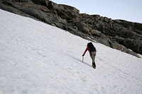 North Palisade - Climbing the Snowfield