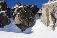 North Palisade - The U-Notch and V-Notch Couloirs