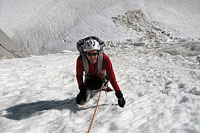 North Palisade - Climbing the U-Notch Couloir