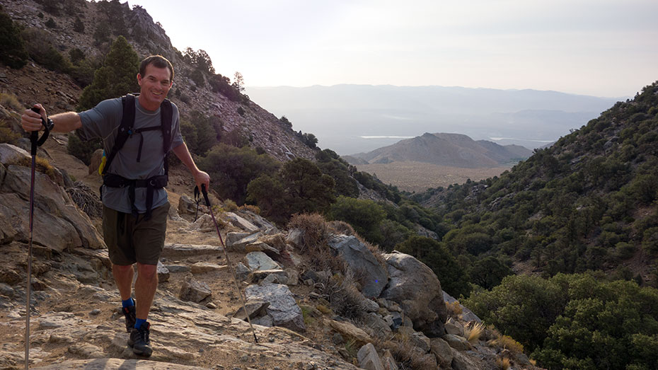 Trevor Benedict Hiking Sage Flat Trail