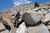 Descending the West Face Talus