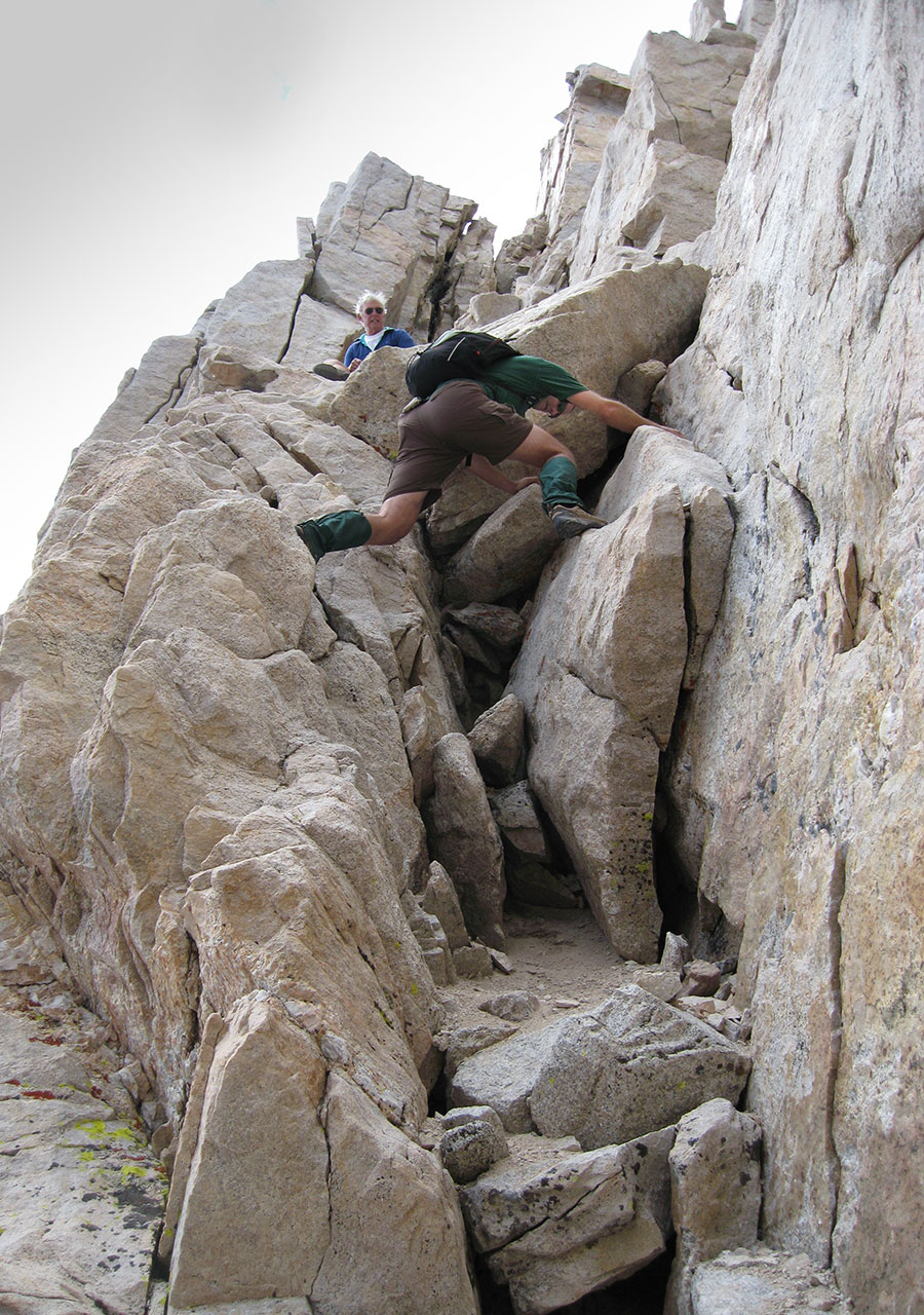 Downclimbing Mount Russell's South Face