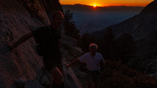 Sunrise over the North Fork of Lone Pine Creek