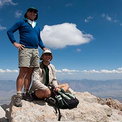 Father & son atop Mount Russell's west summit