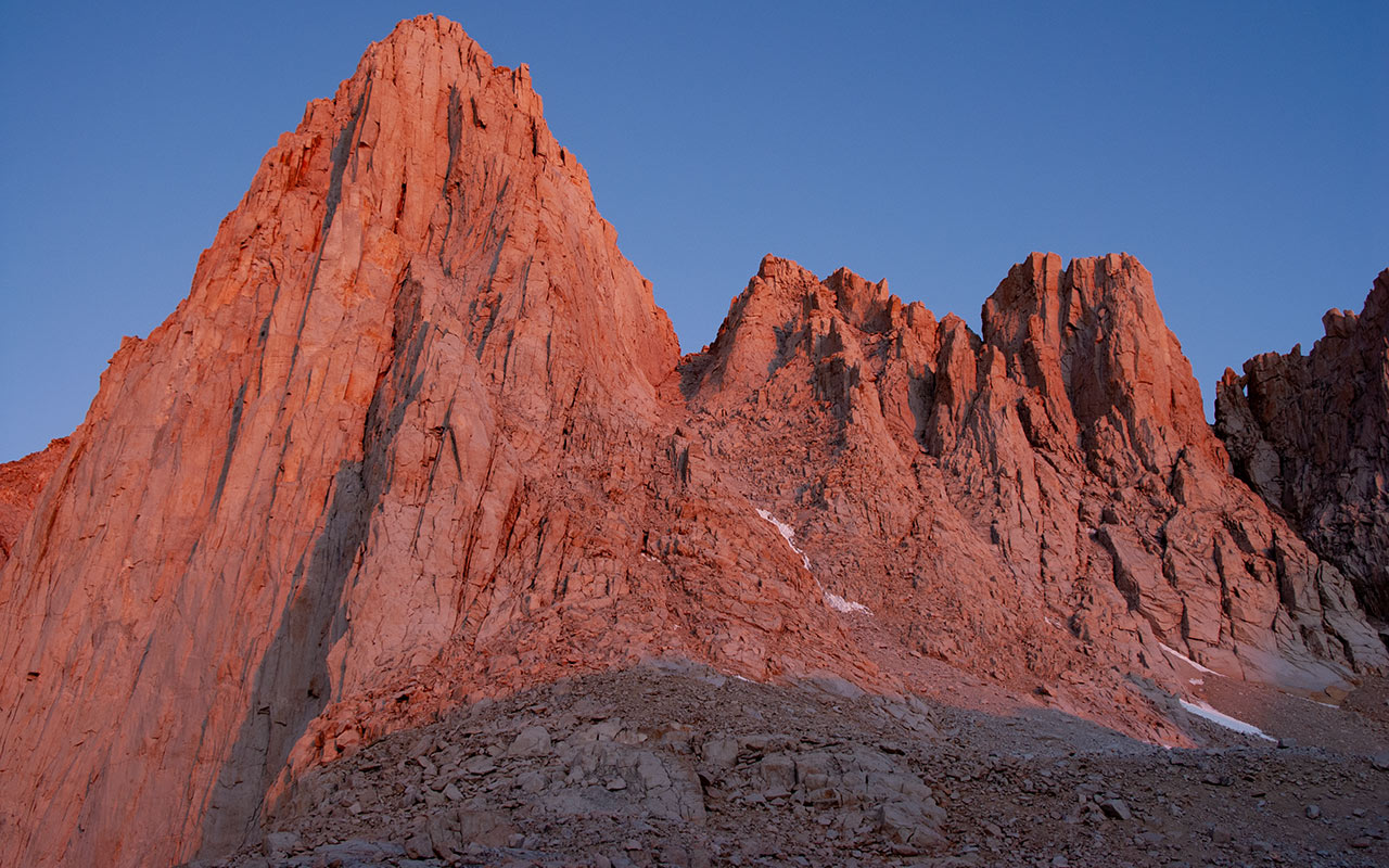 Mount Whitney - East Face at Dawn