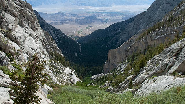 Looking down from Lower Boyscout Lake