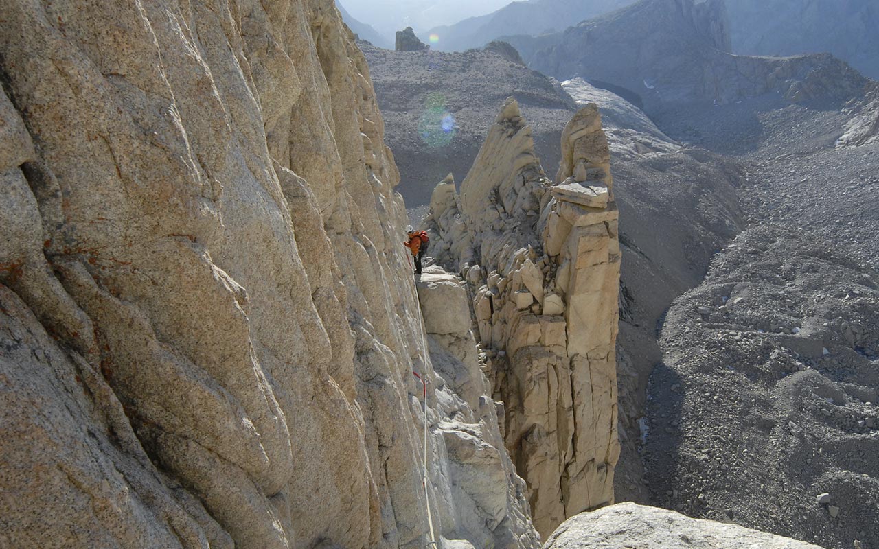 Whitney's East Face - Tower Traverse (photo: Kurt Wedberg)