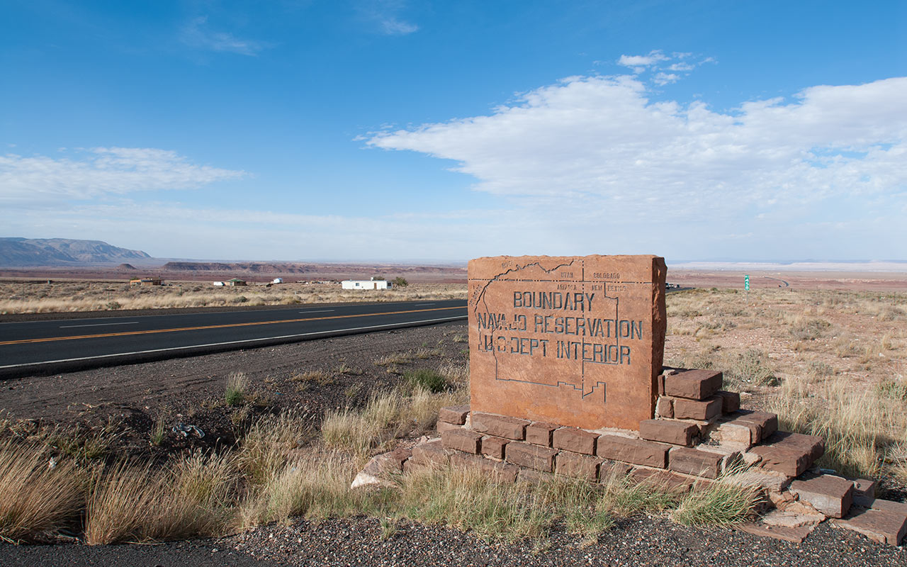 Navajo Reservation Boundary Line