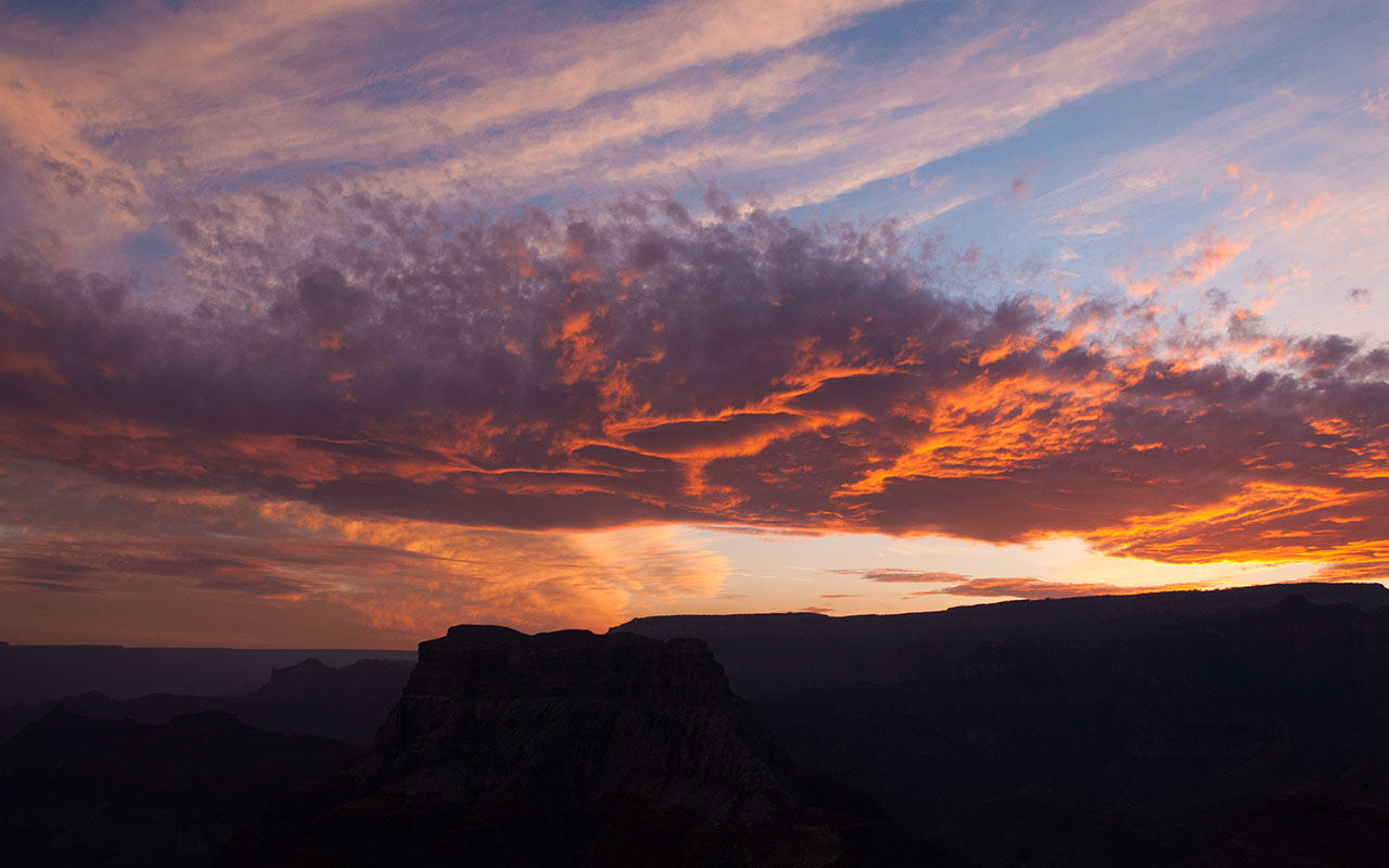 Sunset over the Grand Canyon