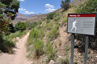 Hiker Warning Sign