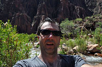 Andy Cooling off In Bright Angel Creek