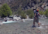 Andy Crossing the River