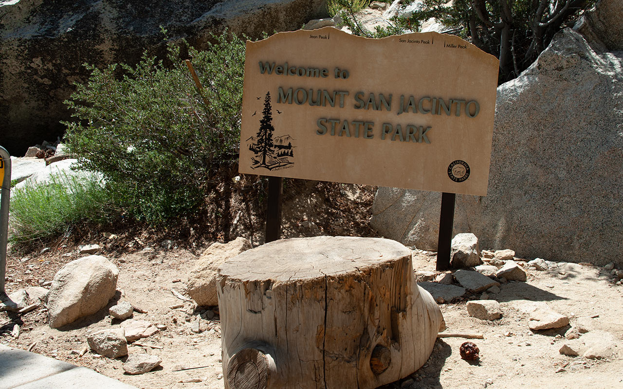 San Jacinto State Park Sign