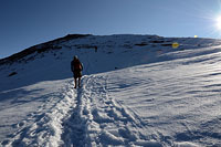 Snow Below White Mountain's Summit