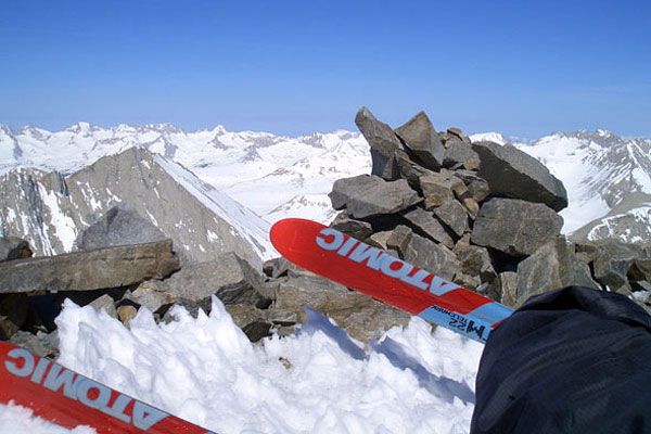 Atomic TM22 Skis atop California's Mount Williamson