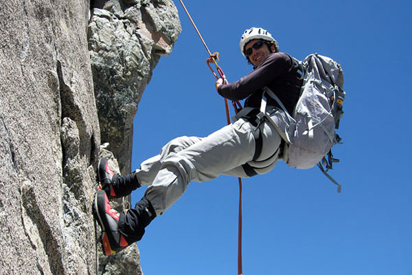 Rappelling North Palisade in the Alpine Bod
