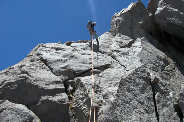 Rappelling North Palisade