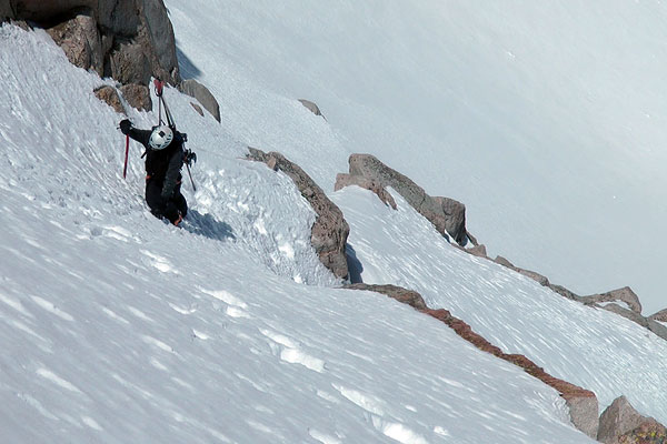 The Corsa climbing Muir's East Buttress