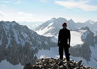 Andy Lewicky atop Birch Mountain