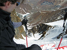 Andy Lewicky Skiing the Couloir