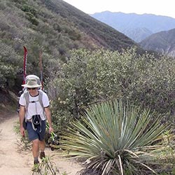 Andy Hiking Heaton Flat Trail