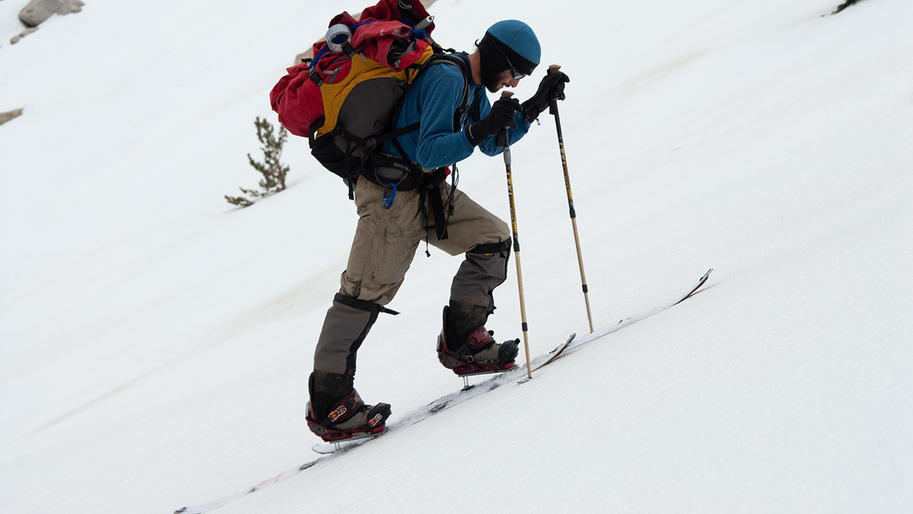 Dave Silver Ascending via Splitboard & Skins