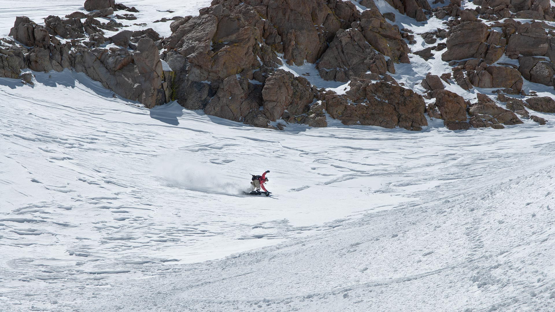 Dave Silver Splitboarding Langley's Northeast Couloir