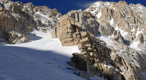 Northeast Couloir: Entrance