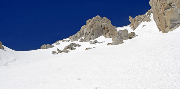 Nearing the Top of the Couloir