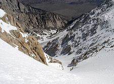 Tiny Dave in the Middle of the Couloir