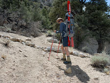 Andy Hiking up Tuttle Creek Drainage