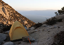 Camp & Owen's Valley at Dawn