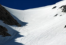 Ski Tracks on the East Ridge Ramp