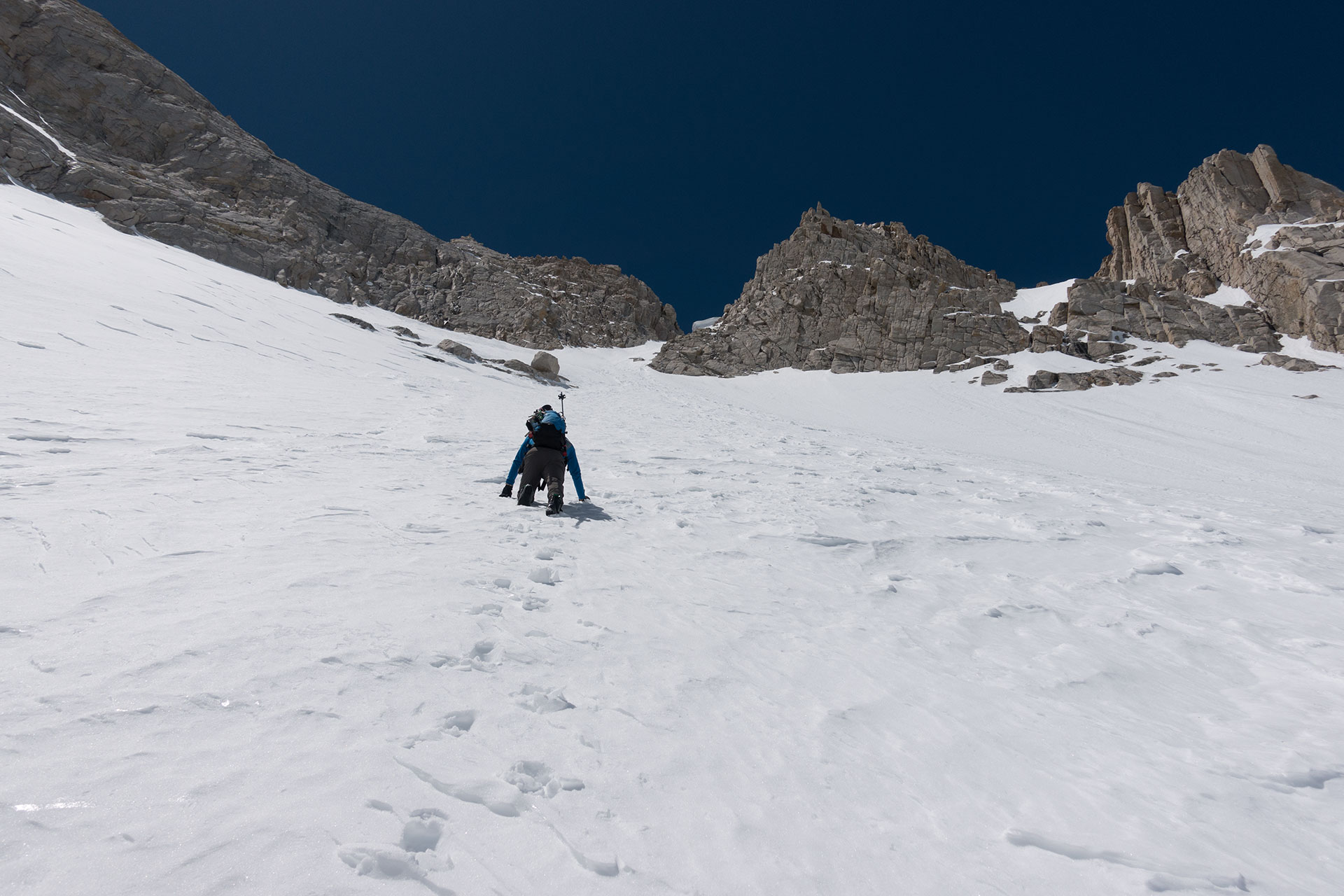 Climbing Russell's Northeast Couloir