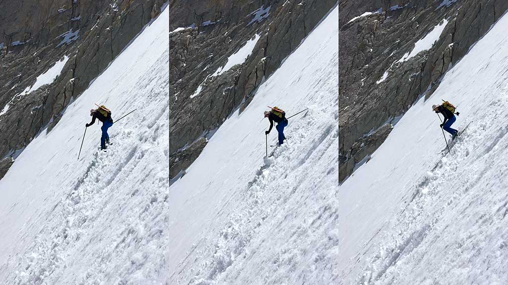 Andy Lewicky Skiing Mount Russell's Northeast Couloir