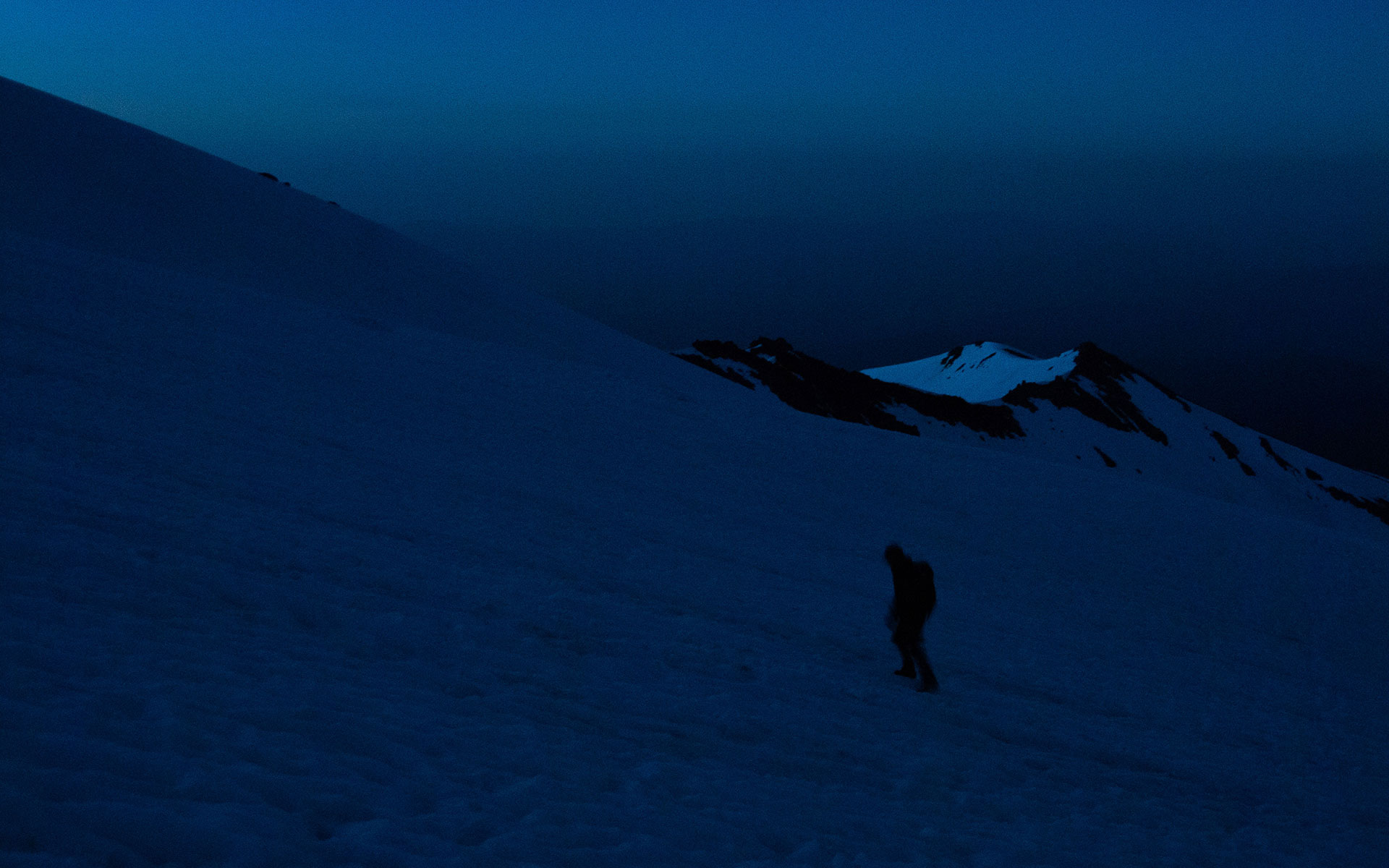 Headlamp Climber and Sargeants Ridge