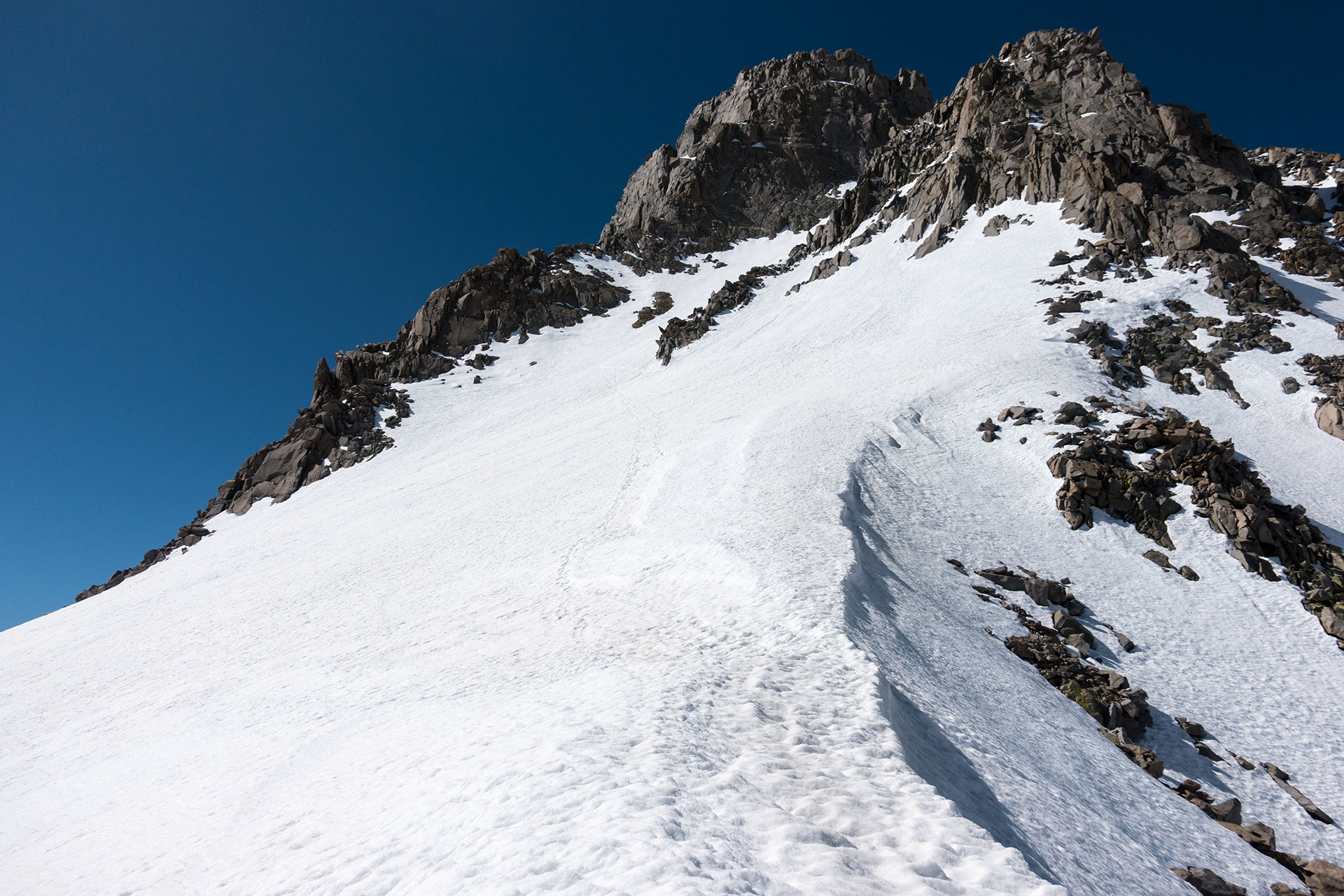 Mount Sill & the L-Shaped Couloir from Glacier Notch