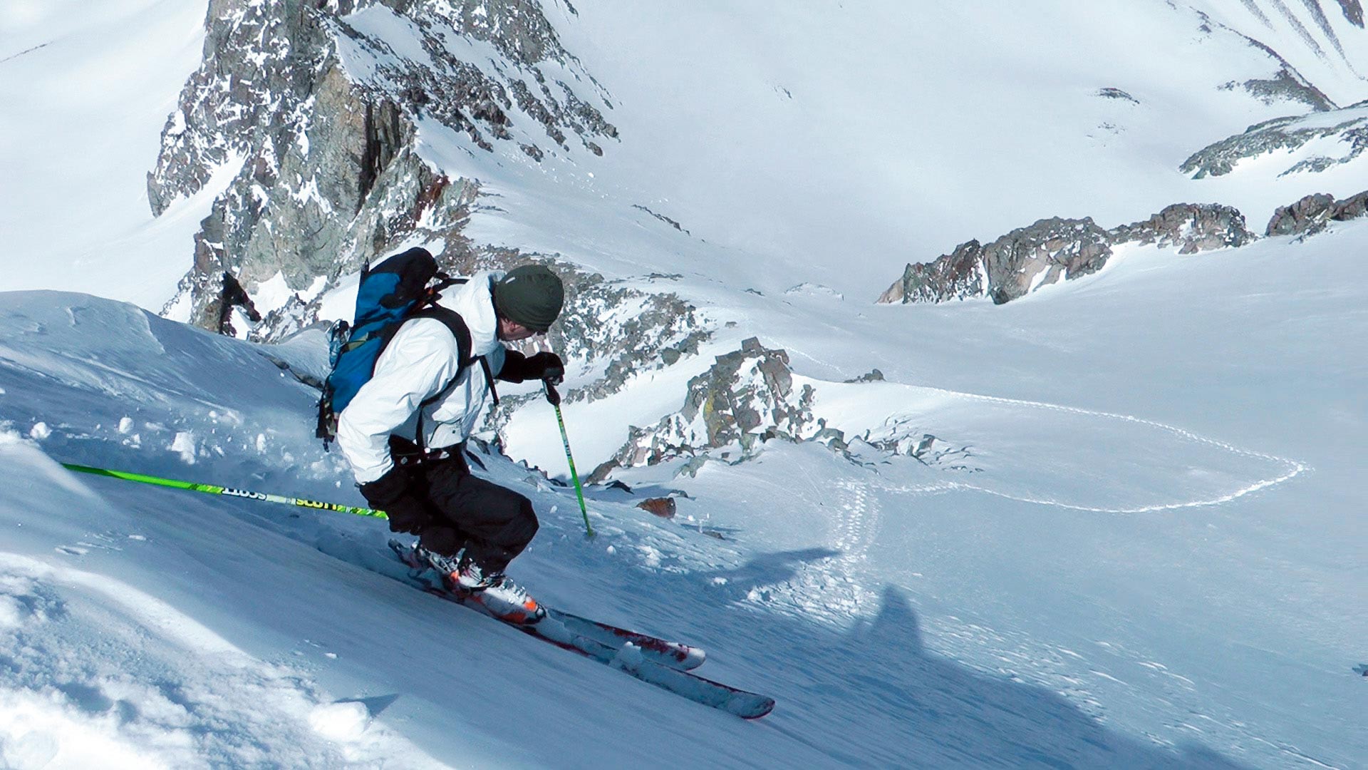 Andy Lewicky Skiing Split Mountain
