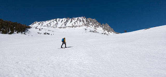 Skinning Up Toward Birch Mountain